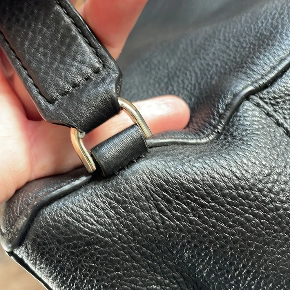 Kate Spade black leather backpack